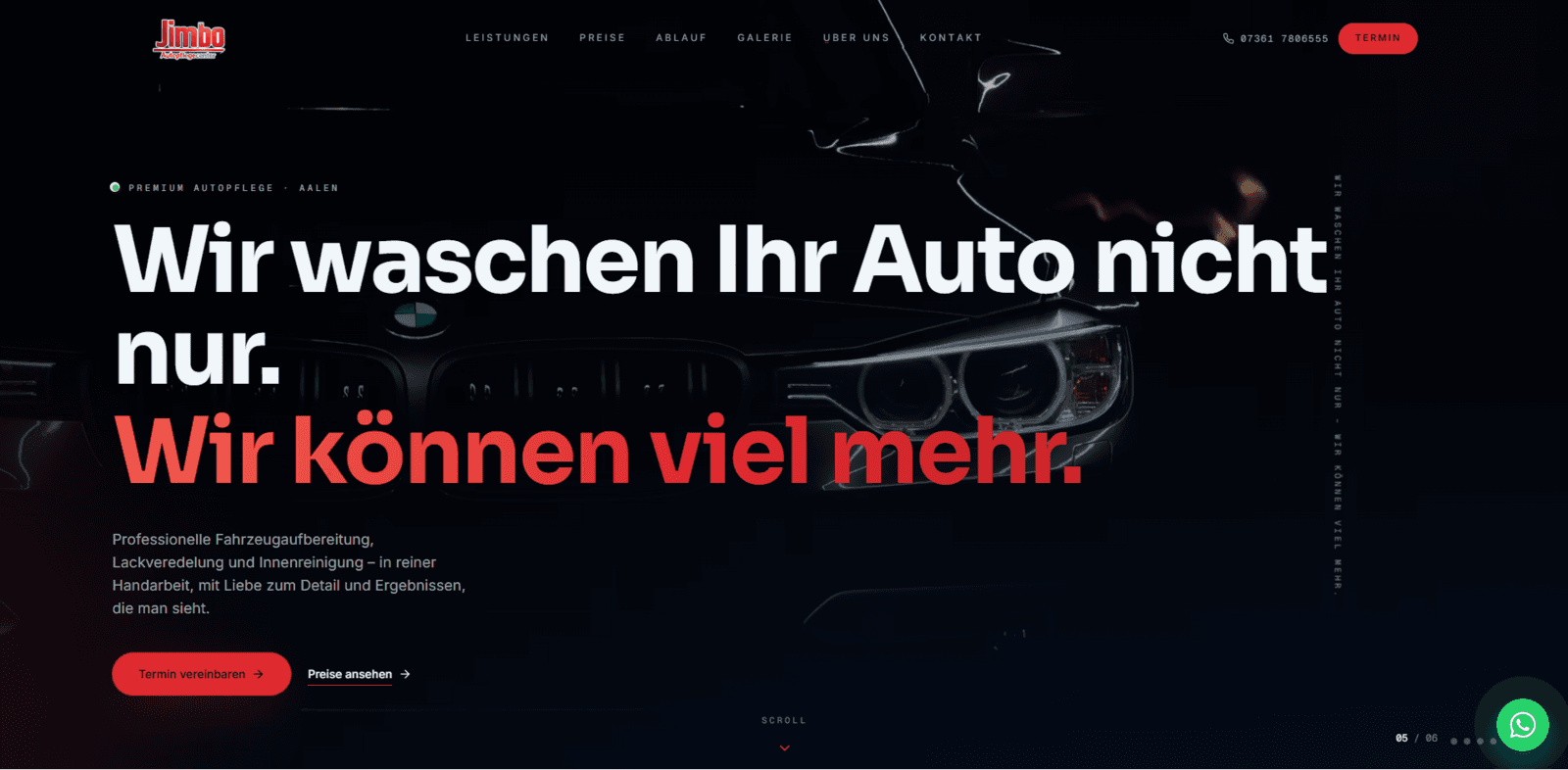 Jimbo Wash — website screenshot